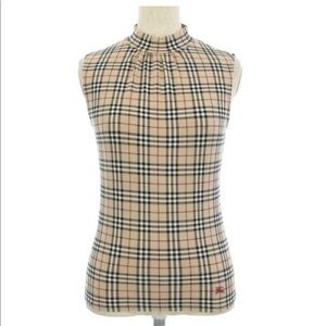 Burberry London Checkers Plaid Sleeveless Top